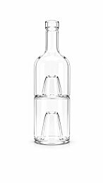 fles 25 cl wit stapelbaar bovenkant