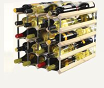 Wine rack à monter bois nature double prof 40 bt (4X4)