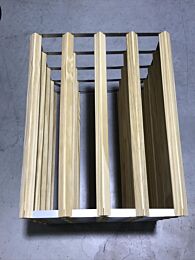 Wine rack à monter bois nature double prof 40 bt (4X4)