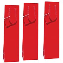 Sac de luxe rouge brilllant+cordes+carte 1 bt 98X89/380(100)