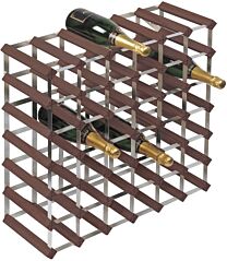 Wine rack à monter bois brun 42 bouteilles (6X6)