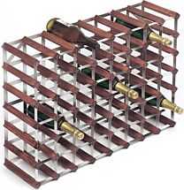Wine rack à monter bois traité brun foncé 56 bt (8X6)