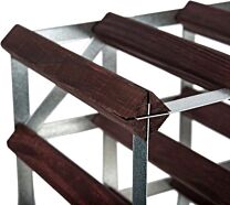 Wine rack à monter bois traité brun foncé 56 bt (8X6)