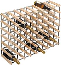 Wine rack à monter bois nature 56 bouteilles (8X6)