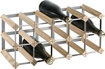 Wine rack à monter bois nature 15 bouteilles (5X2)