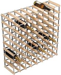 Wine rack à monter bois nature 72 bouteilles (8X8)