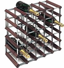 Wine rack à monter bois traité brun foncé 30 bt(5x5)