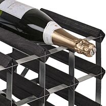 Wine rack assemblé 16 bouteilles BLACK-BLACK 3X4