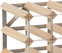 Wine rack à monter bois nature 42 bouteilles (6X6)