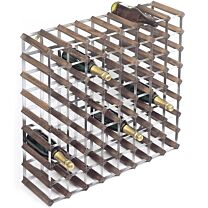 Wine rack à monter bois brun 72 bouteilles (8X8)
