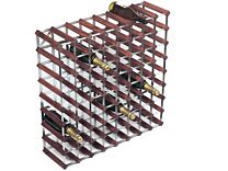 Wine rack à monter bois brun 72 bouteilles (8X8)