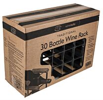 Wine rack assemblé 30 bouteilles BLACK-BLACK 6X4