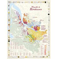 Kaart des Vignobles de BORDEAUX poster