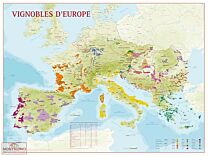 Kaart des Vignobles d'EUROPE geplooid
