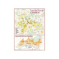 Kaart des Vins CHABLIS et GRANDS CRUS 30x40