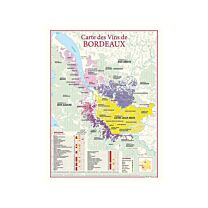 Kaart des Vignobles de BORDEAUX 30x40