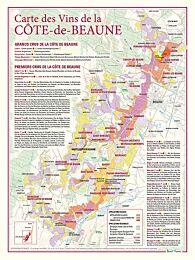 Kaart des Vins COTE DE BEAUNE 30x40